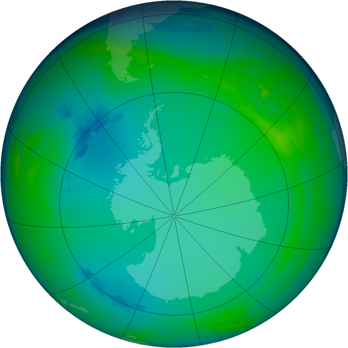 Ozone Map 1992-07-12